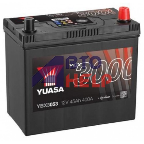 Аккумулятор YUASA SMF Japan 6СТ-45Ah АзЕ (YBX3053) (400EN)