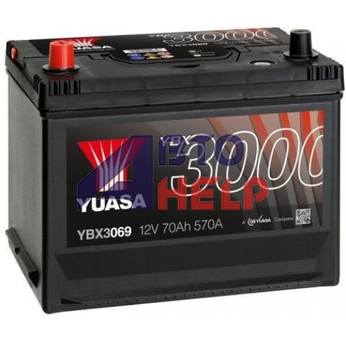 Аккумулятор YUASA SMF Japan 6СТ-70Ah Аз (YBX3069) (570EN)