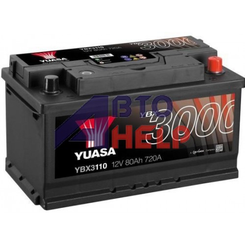 Аккумулятор YUASA SMF 6СТ-80Ah АзЕ (YBX3110) (720EN)