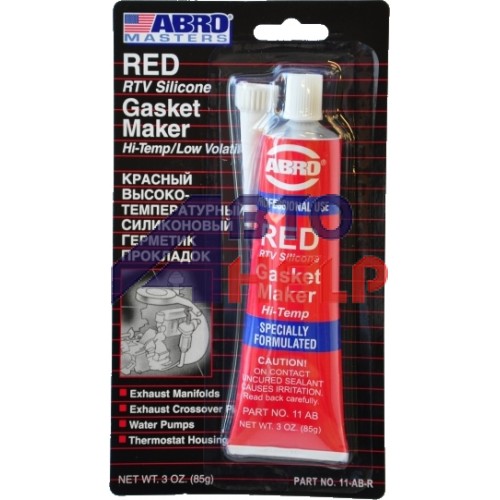 Герметик прокладки ABRO Gasket Maker 343°C красный (11-AB CH) (85г)