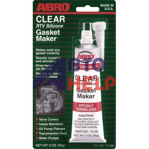Герметик прокладки ABRO Gasket Maker 343°C прозрачный (13-AB) (85г)