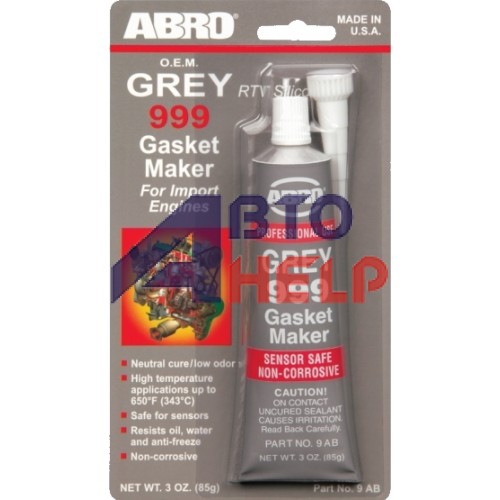 Герметик прокладки ABRO Gasket Maker 343°C серый (99-AB/9-AB) (85г)