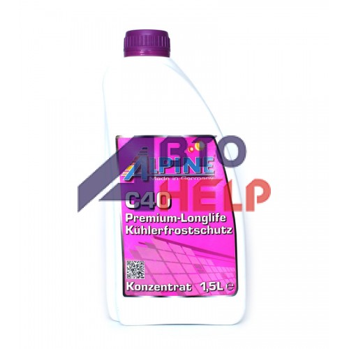 Антифриз ALPINE C40 Premium Langzeitkuhlerfrostschut концентрат фиолетовый (1,5л)