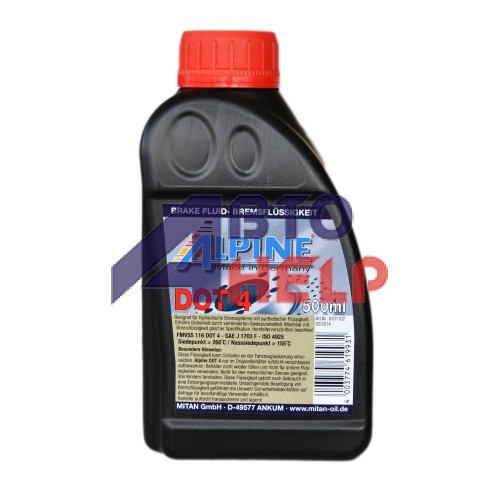 Тормозная жидкость ALPINE Brake Fluid DOT-4 (500мл)