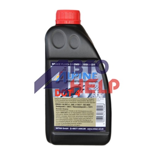 Тормозная жидкость ALPINE Brake Fluid DOT-4 (1л)