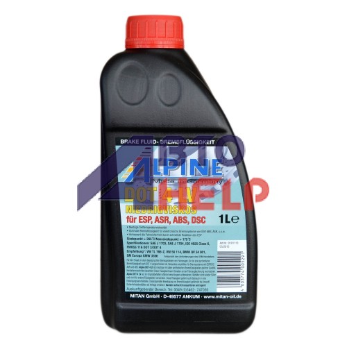 Тормозная жидкость ALPINE Brake Fluid DOT-4 LV (1л)