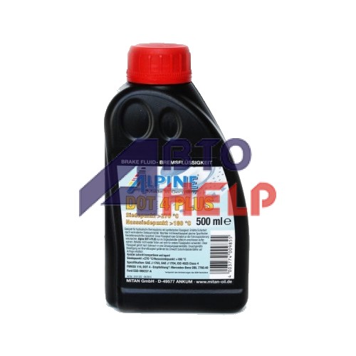 Тормозная жидкость ALPINE Brake Fluid DOT-4 Plus (500мл)