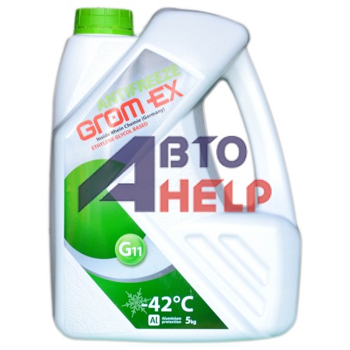 Антифриз GROM-EX G11 -42°C зеленый (5л)