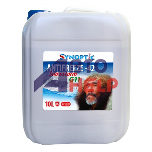 Антифриз Synoptic G11 -42 Snowstorm -38°C синий (10л)