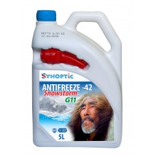 Антифриз Synoptic G11 -42 Snowstorm -38°C синий (5л)