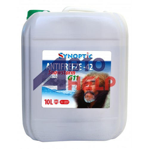 Антифриз Synoptic G11 -42 Snowstorm -38°C зеленый (10л)