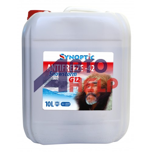 Антифриз Synoptic G12 -42 Snowstorm -38°C красный (10л)