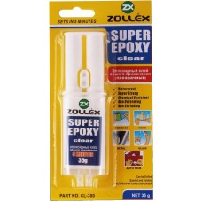 Клей Zollex Super Epoxy Clear эпоксидный универсальный прозрачный (CL-300) (35г)