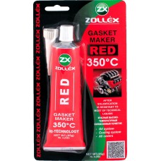 Герметик прокладки Zollex Gasket Maker Red 350°C красный (4-rd) (85г)