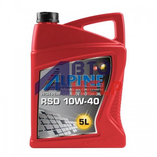 Автомобильное моторное масло Alpine 10W-40 RSD 5л