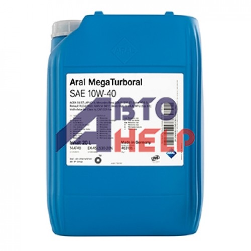 Автомобильное моторное масло Aral Mega Turboral 10W-40 20л