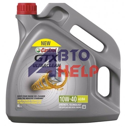 Автомобильное моторное масло Castrol GTX UlltraClean 10W-40 4л