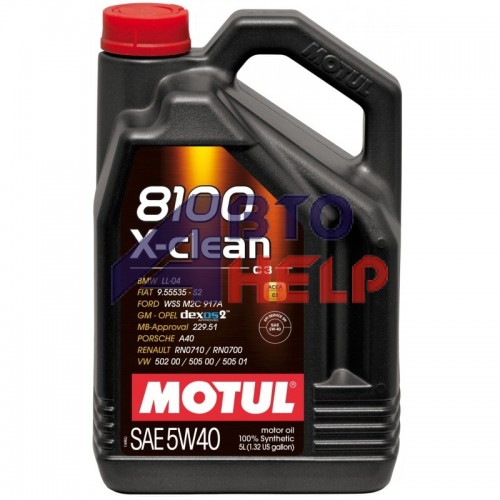 Автомобильное моторное масло MOTUL 8100 X-clean C3 5w-40 5л