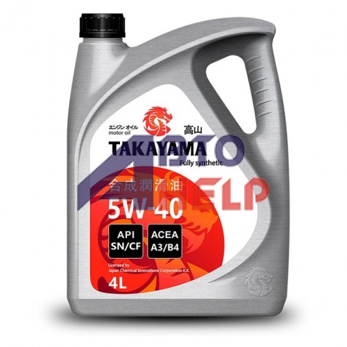 Автомобильное моторное масло TAKAYAMA Fully Synthetic 5W-40 4л