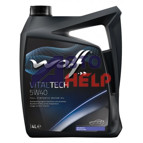 Автомобильное моторное масло WOLF VITALTECH 5W-40 4л 8311192