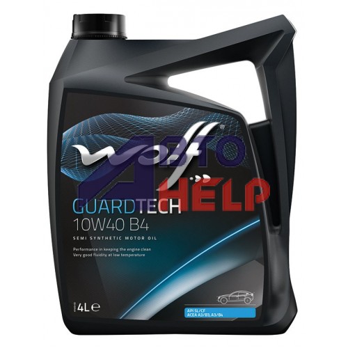 Автомобильное моторное масло WOLF GUARDTECH 10W-40 4л 8303814