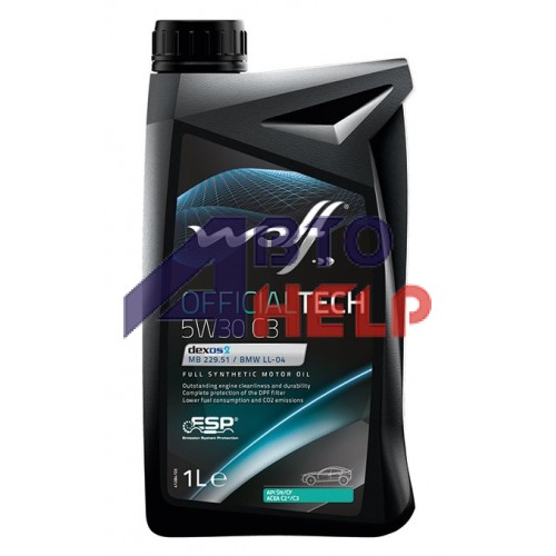 Автомобильное моторное масло WOLF OFFICIALTECH C3 5W-30 1л 8308017