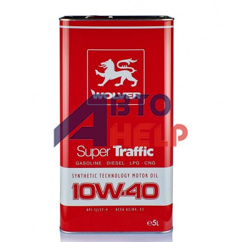 Автомобильное моторное масло WOLVER Super Traffic 10W-40 5л