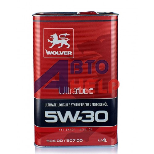 Автомобильное моторное масло WOLVER Ultratec 5W-30 4л