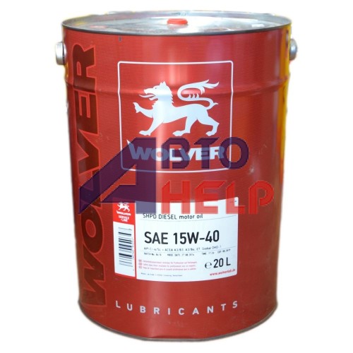 Автомобильное моторное масло WOLVER Turbo Power 15W-40 20л