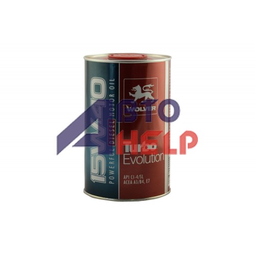 Автомобильное моторное масло WOLVER Turbo Evolution 15W-40 1л