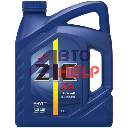 Автомобильное моторное масло ZIC X5 (A) 10W-40 4л 162650