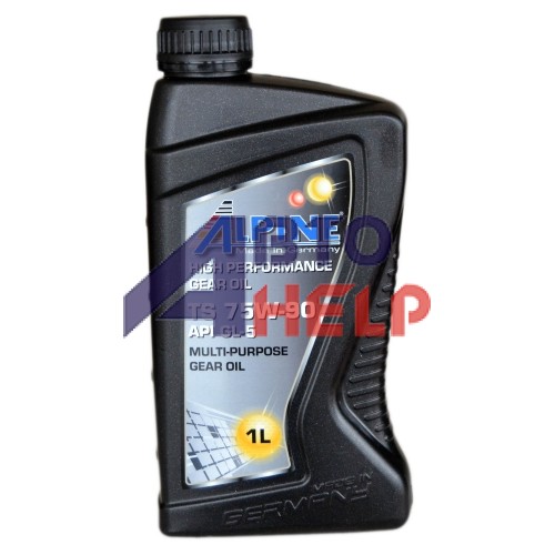 Масло трансмиссионное полусинтетическое ALPINE Gear Oil TS GL-5 75W-90 (1л)