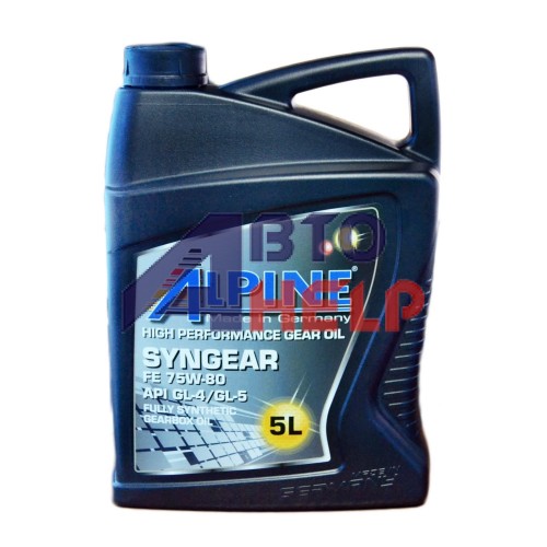Масло трансмиссионное Alpine Syngear FE 75W-80 (5л)