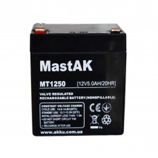 Аккумулятор тяговий MastAK MT1250 6СТ-5Ah Аз AGM