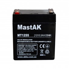Аккумулятор тяговий MastAK MT1255 6СТ-5,5Ah Аз AGM
